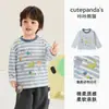 Camiseta Térmica Kaka Panda para Niños Camiseta de Manga Larga Infantil Ropa de Otoño Top de Otoño para Niñas Ropa de Primavera y Otoño para Bebé Moderna