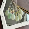 Colgante de Jade Aventurina Natural "Sin Preocupaciones", Color Agua Clara, Colgante Pacífico Sin Palabras, Colgante de Collar Estilo Chino Nuevo Al Por Mayor
