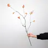 Galhos Secos Pequenos Simulados, Folhas de Outono, Galhos Falsos, Arranjos de Flores Decorativos Chineses para Casa e Hotel, Ornamentos e Adereços de Plantas Verdes Simuladas