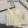 Nueva camisola pequeña sin espalda de encaje y seda de hielo pura para usar afuera, ropa interior con almohadilla en el pecho, ropa interior sin costuras de largo medio