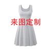Vestido Colete de Verão 2024 Amazon Feminino Elegante Sexy Sem Mangas Gola Redonda Tamanho Europeu Bolso Lateral para Conjunto