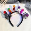 Tocado de Halloween diadema de palo retorcido luminoso accesorios divertidos de calabaza horquilla fiesta navideña accesorios para el cabello diadema tocado
