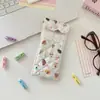 5758 Bolsita Acolchada con Estampado de Dibujos Animados para Gafas, Suave y Moderna para Niñas, Estuche Portátil para Gafas de Sol, Bolsa de Almacenamiento Antipresión para Estuche de Gafas