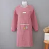 Delantal de cocina para el hogar, de manga larga, diseño lindo, adecuado para otoño e invierno, impermeable, para trabajar en restaurantes o catering, y como prenda protectora para la cintura, para adultos