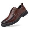 Zapatos de cuero casuales formales de negocios para hombre otoño 2023 directo de fábrica, estilo británico Joker, zapatos de novio para boda, tendencia