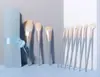 Conjunto de 10 Pincéis de Maquiagem Blue Bridge Pincel para Pó Pincel para Sombra Corretivo Blush Iluminador Pincel de Maquiagem Conjunto de Ferramentas de Maquiagem para Beleza