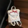 Bolso Cruzado con Lazo Transfronterizo para Mujer 2025 Nuevo Estilo de Moda Bolso de Hombro Textura Mochila de Axila
