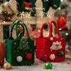 Bolsa de fieltro navideña Caja de regalo de manzana para Nochebuena Bolsa de dulces para niños Empaque de manzana Bolso de mano de fieltro Caja de regalo pequeña
