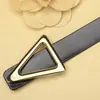 Novo Cinto de Couro Bovino com Fivela Triangular para Mulheres Versátil Moda Decorativo Estilo Celebridade da Internet Cinto de Couro Genuíno Simples
