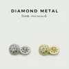 Exquisitos Botones Metálicos Huecos con Diseño de Flor de Ciruelo Incrustada con Diamantes, Botones Redondos para Cárdigans, Camisas, Botones Pequeños para Chaquetas, Botones Decorativos