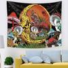Tapiz Calavera Luna Hongo Decoración del Hogar Tapiz Sala de Estar Cocina Tela Divisoria Habitación Tapiz de Cabecera
