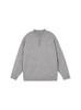 Suéter Gris Mezcla Cuello Henley para Hombre Moda de Otoño e Invierno Marca Estilo Relajado Tejido Avanzado cleanfit Camiseta Base