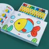 Colorir Grafite Infantil 2-3-4 Anos 6 Jardim de Infância Bebê Livro Ilustrado de Iluminação Livro de Colorir com Lápis de Cor
