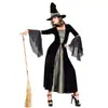 Disfraz de bruja de Halloween, atuendo de reina demoníaca para cosplay, accesorios, maquillaje, mascarada, juego de rol, disfraz para actuación
