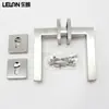 Manija de Puerta de Dormitorio de Acero Inoxidable Manija de Puerta Interior Personalizada Manija de Puerta de Madera Manija de Cerradura Dividida Cuadrada Accesorios