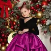 2026 Novo Vestido Infantil Europeu e Americano Transfronteiriço Cetim Nicho Vestido de Princesa Aniversário Traje para Performance de Piano Apresentação
