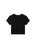 Camiseta blanca de mujer con cuello cuadrado, hombros rectos para verano, fresca, corte ajustado, entallada en la cintura, favorecedora de la figura, manga corta, versátil, básica para el día a día