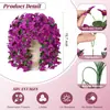 Cesta colgante de pared de buganvilias de Amazon transfronteriza Colgante de planta artificial Flor artificial Decoración de patio interior/exterior Paisajismo