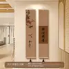 Ver las Montañas, Estética de la Dinastía Song, Pinturas Colgantes del Vestíbulo, Caligrafía y Pintura de Paisaje Zen para la Sala de Té, Pinturas Decorativas para la Sala de Estar, Pinturas en Rollo de Cortina de Bambú