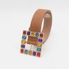 Nova Cinturão Feminino de Comércio Exterior Estilo Europeu e Americano, Corrente de Cintura, Decoração para Vestido, Fivela Decorativa de Strass, Cinturão de Couro para Mulheres