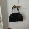 Bolsa Transversal de Ombro Único com Textura Nicho de Bolinhas Coreana Verão Nova Casual Simples Versátil para o Dia a Dia Bolsa de Mão Almofada