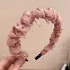 Diadema retro estilo coreano con estampado de leopardo y corona alta, diadema sofisticada y delicada de lunares para uso diario, pinza para el pelo con dientes