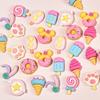Funda para teléfono móvil crema pegamento diy hecho a mano bolsa de material accesorios creativo pata de gato rosa helado dona resina comida juego