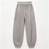 Pantalones de Pierna Ancha de Modal para Mujer, Otoño Nuevo, Holgados, Casual, Deportivos, Versátiles, Moda, Pantalones Cálidos para Mujer