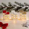 Ornamentos de Casa de Cerâmica Estilo Escandinavo Mais Vendidos Transfronteiriços Design Vazado Luz LED Decoração de Atmosfera Artesanato de Natal