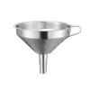 Embudo de Acero Inoxidable 304 para Verter Aceite de Cocina, Filtro de Aceite, Embudo para Aceite Líquido, Embudo para Vino de Diámetro Grande y Pequeño para el Hogar