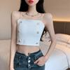 Camisole Colete Estilo Francês Estilo Chanel com Bojo Feminino Puro Desejo Hot Girl Senso de Design Nicho Base Top Interno
