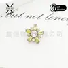 Brincos de liga de titânio F136 com zircônia trapezoidal incrustada, studs de osso da orelha de floco de neve, acessórios de reposição para joias de body piercing feminino