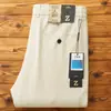 Calça Casual Masculina de Linho Estilo Europeu, Fina, Solta, Reta, com Cintura Elástica, Confortável e Respirável, de Linho de Alta Qualidade