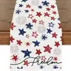 Camino de Mesa Vintage Estilo Americano Transfronterizo, Mantel Navideño de Lino Estampado, Mantel Largo Decorativo, Mesa de Centro Estilo Lujo Ligero