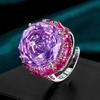 Venta Caliente Nueva Joyería Zhuangshang Base de Cobre Chapado en Oro Corte Rosa Rosa Seco Lujo Ligero Traje Dama Piedra 18-16