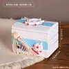 Caixa Pequena de Madeira Decorativa com Tema Oceânico, Caixas de Madeira de Praia Estilo Mediterrâneo, Adereços e Decorações Criativas para Mesa