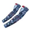 Mangas de braço de proteção solar de verão para motocicleta Harley para ciclismo, caminhada ao ar livre, proteção de tatuagem, mangas de braço de seda gelada esportivas de pesca unissex