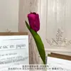 Flores Artificiales de Tulipán Hidratantes Flores Hechas a Mano para Bodas Flores Decorativas Artificiales Arreglos de Piso para Bodas al por Mayor