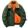 Ropa de vuelo de algodón de invierno y engrosada abrigo acolchado de algodón para hombre ropa de trabajo estilo chico rudo americano abrigo acolchado de algodón cuello de piel desmontable ropa de motocicleta