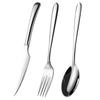Conjunto Elegante de Talheres Ocidentais de Aço Inoxidável 316L Três Peças Hotel Doméstico Colher Espessada Faca e Garfo para Bife Colher Atacado