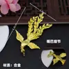 Horquilla para el Cabello Estilo Chino Vintage DIY de Aleación Conserva el Color Tridimensional Estilo Antiguo Hanfu Accesorio para el Cabello Accesorio con Colgante de Borla