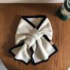 Cachecol Avançado de Inverno Versátil Cachecol de Tricô com Abertura para o Pescoço Decorativo para Casaco Quente Estilo Coreano Proteção para o Pescoço Cachecol Cachecol