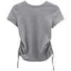 Playera de Encaje con Cordones en la Espalda y Manga Corta para Mujer, Verano 2025 Nuevo Estilo Corto Slim-Fit, Top Casual de Estudiante para Chicas Calientes