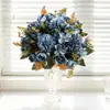 Nuevo producto transfronterizo: Combinación de Ramo de Crisantemos, Hortensias y Peonías, Flores Artificiales para Arreglos de Mano, Decoraciones de Flores Artificiales para un Ambiente de Sala de Estar de Lujo
