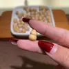 Atacado ébano, jacarandá, pereira, bodhi estrela lua mini perfurado cabaça pequena peças de mão, acessórios para pulseira DIY