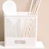 Novo Estilo Porta-Hashi de Parede para Cozinha, Não Requer Furação, Alto Valor Estético, Organizador de Talheres Compartimentado, Porta-Hashi Suspenso com Drenagem de Água para Uso Doméstico
