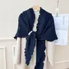Colección de otoño e invierno transfronteriza: bufandas triangulares y chales de punto de moda con mezcla de lana, perfectos como prendas de abrigo o chales para mujer; venta al por mayor del fabricante