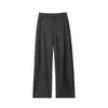 Pantalones de Hombre Negros Plisados para Primavera y Otoño con Buena Caída Sueltos de Pierna Ancha Casuales de Calle Pantalones Rectos de Traje