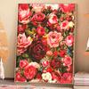 Fabricante de Punto de Cruz TikTok Kuaishou Xiaohongshu Dropshipping Nuevo Modelo 2026 Bordado con Hilo Sala de Estar Bordado Flores de Rosa