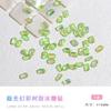 Mini cubo de azúcar de cristal para uñas, diamantes, joyería para uñas al por mayor, mágico aurora, octogonal, caramelo de roca, joyería para uñas tridimensional
